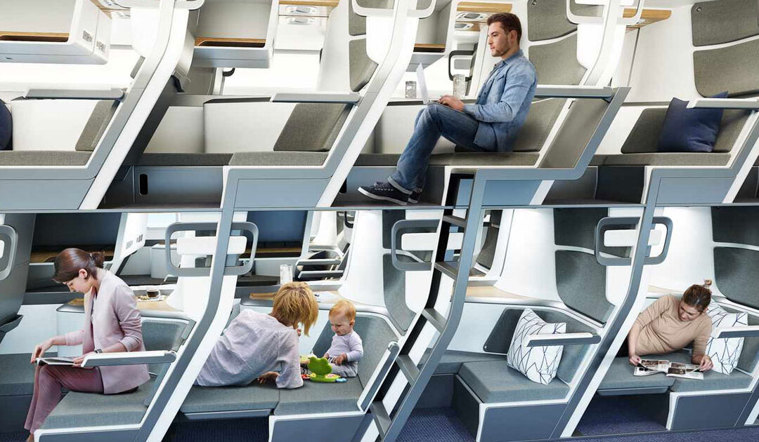 NIGHTMARE Double Decker Airplane Seats! Would You Fly Double Decker?