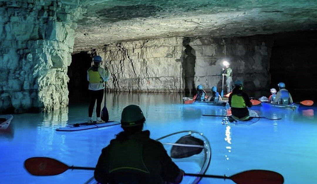 Unreal: Get In A Glass-bottomed Kayak, Go Through An Abandoned Mine Tour, End Up In An Underground Waterfall